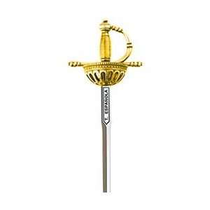  Miniature Spanish Tizona Cup Hilt Rapier Sword (Gold 