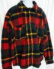 Vintage Johnson Woolen Mills Boys Jacket Shirt Size 16 Hunting Red 