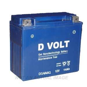  DVolt D14AA1 GEL Battery Upgrade for YT14A A1.: Automotive