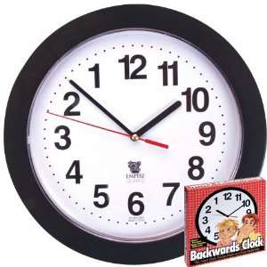  Backwards Wall Clock   Runs Counterclockwise & Reverse 