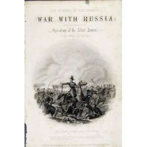 War Russia Battle Inkermann 1854 Fine Art Antique Print