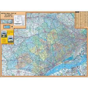 Universal Map Delaware PA Wall Map Railed: Office Products