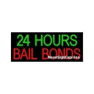  24 Hours Bail Bonds LED Sign 