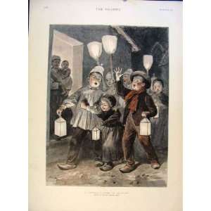   Brittany Children Lanterns Choir Boys Girls Marie 1891