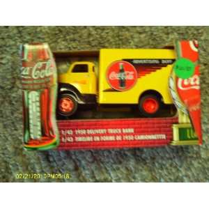   Coca Cola 1 43 Scale Die Cast 1950 Delivery Truck Bank: Toys & Games