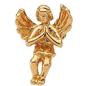    14KY Gold Praying Angel Lapel Pin 12x9mm/14kt yellow gold Jewelry