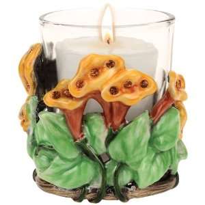  G. Daniel Trumpet Vine Small Candleholder with Candle 