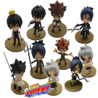 10x Katekyo Reborn Hitman Kyoya Hibari Yujin Figure Set  