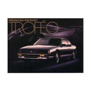  1987 OLDSMOBILE TORONADO TROFEO Post Card: Automotive