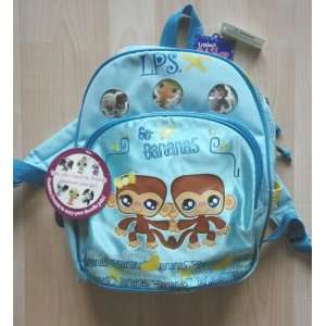  Littlest Pet Shop Go Bananas Blue Monkey Backpack: Toys 