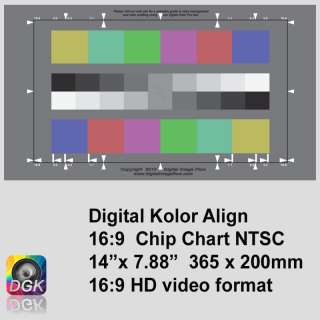 Chip Chart / Digital Video Camera Test Chart / Camera Test Tool