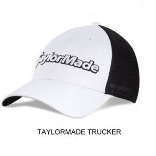 Taylormade Tmax Headwear Trucker Golf Hat Mesh White Black Mesh 