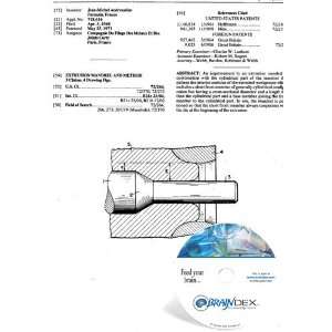  NEW Patent CD for EXTRUSION MANDREL AND METHOD Everything 