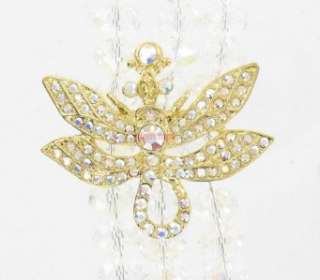 Kirks Folly Dream of the Dragonfly Bracelet Crystal Aurora Borealis 