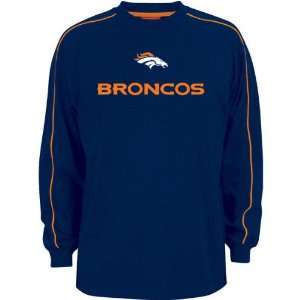 Denver Broncos Navy Close Look Heavyweight Long Sleeve Shirt:  