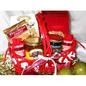 Treasured Delights Gourmet Gift Basket with a Greeting Card:  