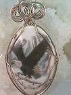 WIRE WRAPPED CHRISTMAS SLEIGH PORCELAIN CAMEO PENDANT items in 