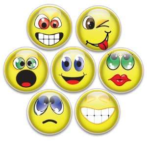  Decorative Push Pins 7 Small Smiley Faces: Office Products
