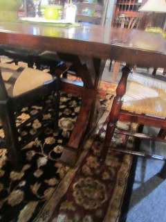 Dark Espresso Trestle Dining Table  