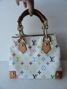   Vuitton White Multicolor Multicolore Audra Bag Purse Handbag  