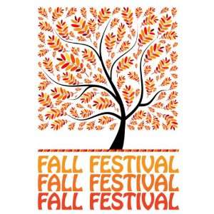  Fall Festival Tree Leaves Sign