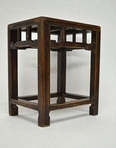 Old Southern China Beech Wood Stool End Table Stand AUG08 13  