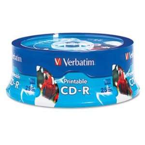  Verbatim 96189   Hub Inkjet Printable CD R Discs, 700MB 