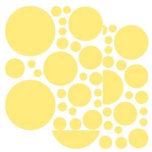  Yellow Polka Dot Dry Rub Transfers: Baby