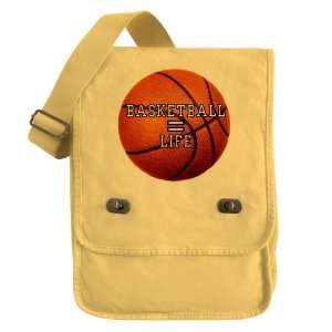   : Messenger Field Bag Yellow Basketball Equals Life: Everything Else