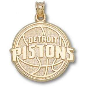   Pistons Solid 14K Gold Basketball 3/4 Pendant: Sports & Outdoors