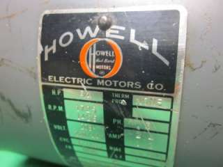 4HP 3PH HOWELL 38 A9 5500 1 AC A/C ELECTRIC MOTOR  