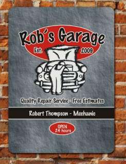 Auto Mechanic GARAGE Repair Personalized WALL SIGN  
