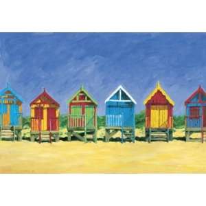 Beach Huts Wall Mural