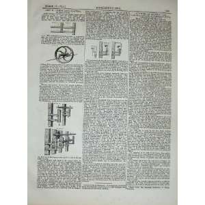 1877 Engineering Diagram Adjusting Line Shafting Rose  