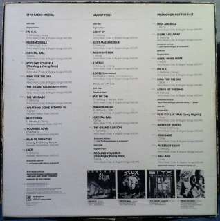 STYX radio special 3 LP Box Set VG+ WLP SP 17053 Vinyl 1978 WL Promo 