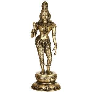  Goddess Lakshmi   Brass Sculpture