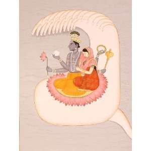  Lord Vishnu with Lakshmi in Kshirasagara, the Ocean of 