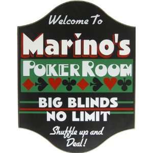    Personalized Wood Sign   WELCOME POKER ROOM