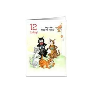   Card for 12 yr old   Cats Playing Video Game Card: Toys & Games