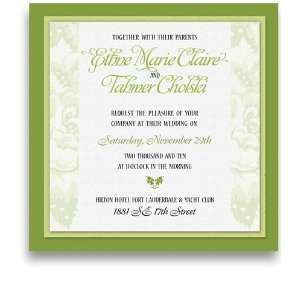   Wedding Invitations   Lime & Green Floral Jubilee: Office Products