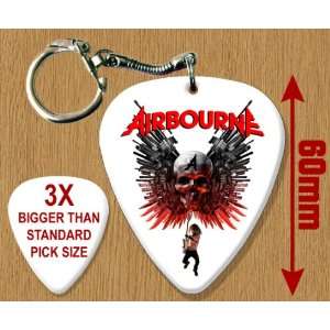  Airbourne BIG Guitar Pick Keyring: Musical Instruments