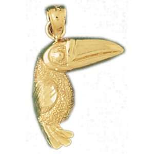  14kt Yellow Gold Toucan Pendant Jewelry