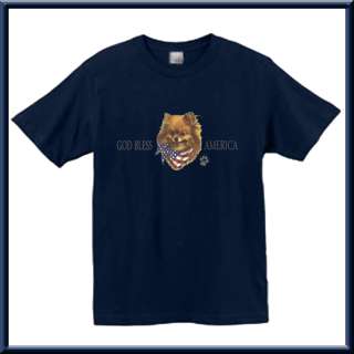 God Bless America Pomeranian Flag Shirt S 2X,3X,4X,5X  