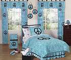   PEACE SIGN KID TWIN SIZE BED BEDDING COMFORTER SET FOR GIRL BEDROOM