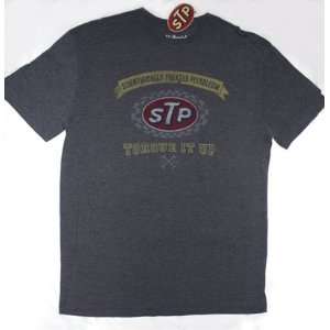  STP Torque Motor Oil Logo Retro Hybrid Tee Shirt Medium 