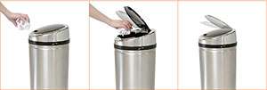   FULLY AUTOMATIC STAINLESS TOUCHLESS TRASH CAN NX IT08RCB  