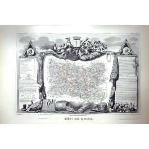   Map C1845 De LOise France Beauvais Senlis Somme Siene