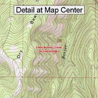  USGS Topographic Quadrangle Map   Little Beaver Creek 