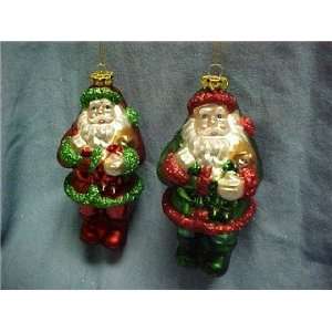 Katherines collection sale topsy turvy GLASS Santa Claus ornament 