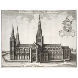  Wenceslaus Hollar   Lichfield Cathedral (State 2)